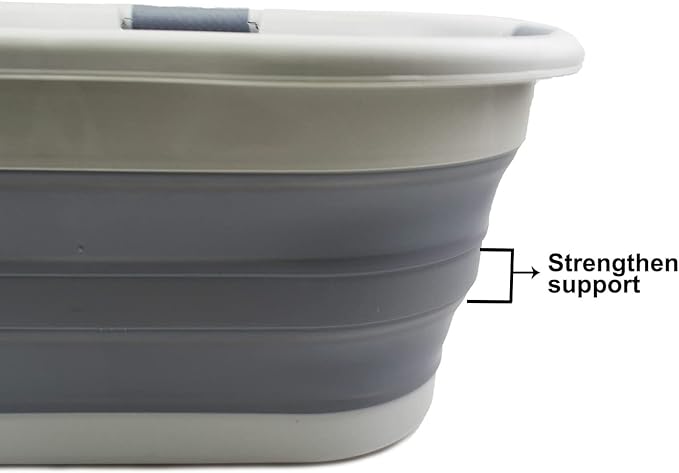 SAMMART 40L Collapsible Plastic Laundry Basket