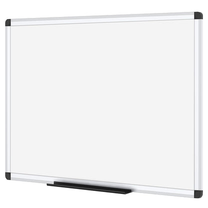 VIZ-PRO Magnetic Whiteboard Silver Aluminium Frame, W90xH60CM
