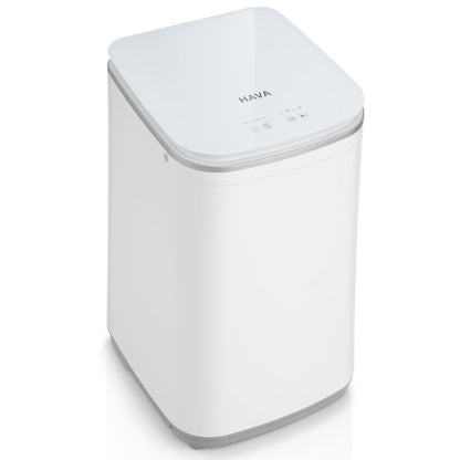 HAVA Portable Washing Machine, 0.8 Cu. Ft. Capacity Mini Washer & Spin Dryer, Fully Automatic with 8 Wash Programs, Hot Wash Options & Upward Drainage, Space Saving for Apartments, Dorms, and RVs