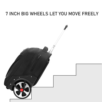 WMHYLYH Rolling Backpack with Wheels, Waterproof Backpack with Large Wheels for Business and Travel Commuter, Carry on Backpack with Laptop Compartment for Women and Men Adult (Blue, 20inch)