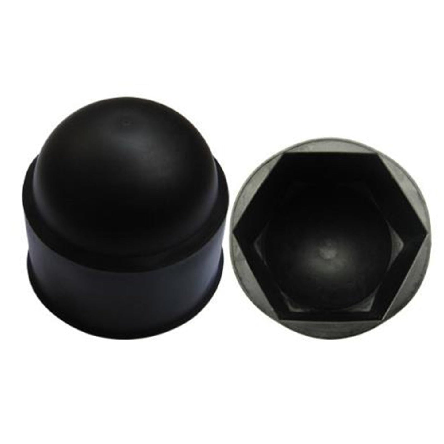 Meuey Lyot-Bolt Nut Protection Cap Black Hex Head Nylon Bolt nut Protective Cover M8x14 mm-30PCS