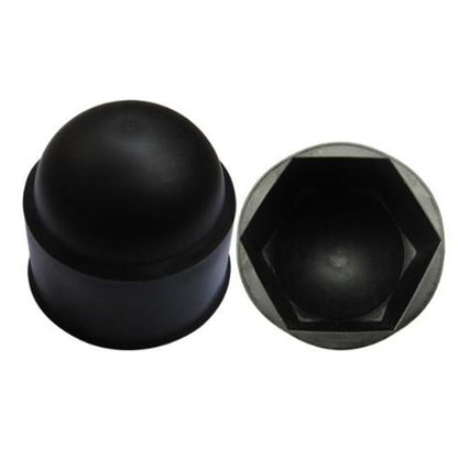 Meuey Lyot-Bolt Nut Protection Cap Black Hex Head Nylon Bolt nut Protective Cover M8x14 mm-30PCS