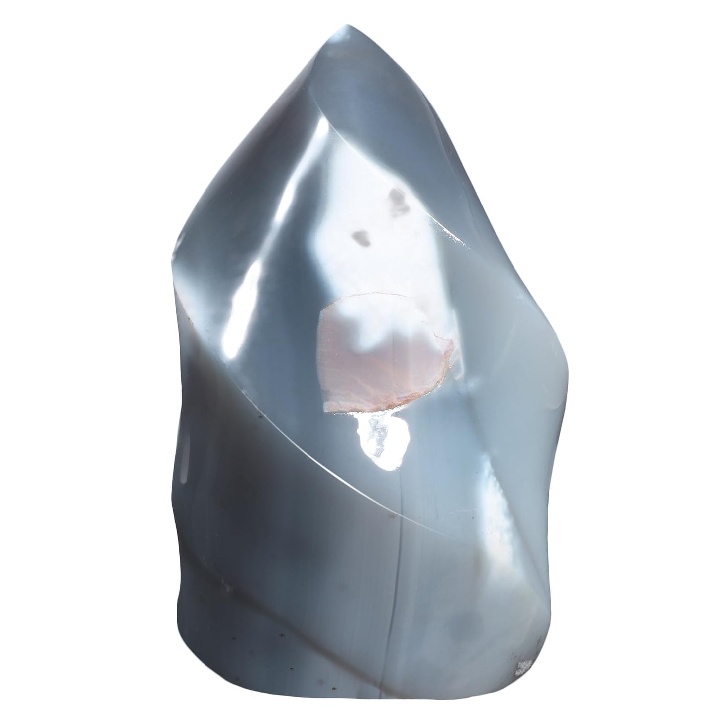 mookaitedecor Natural Orca Agate Crystal Flame Tower Standing Torch Point Flame Shaped Stone Towers Obelisk Reiki Energy Meditation Home Decor, 1.32-1.76 LB