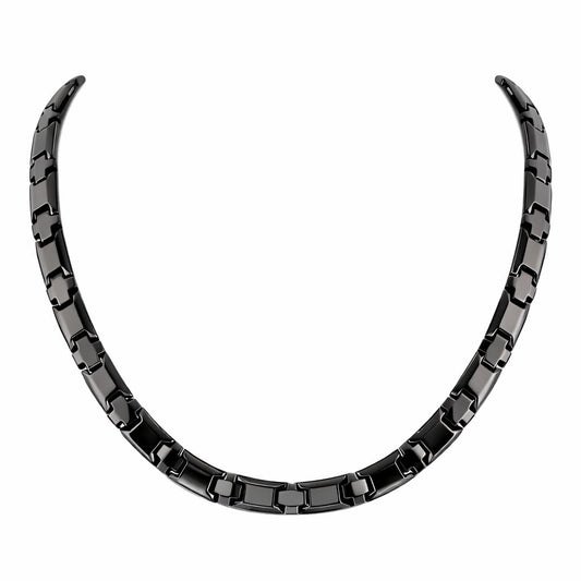 38® Titanium Magnetic Field for Pain Cross Necklace for Men Large Width Germanium Field Therapy Father's Day Christmas Gift (20(in), Black)