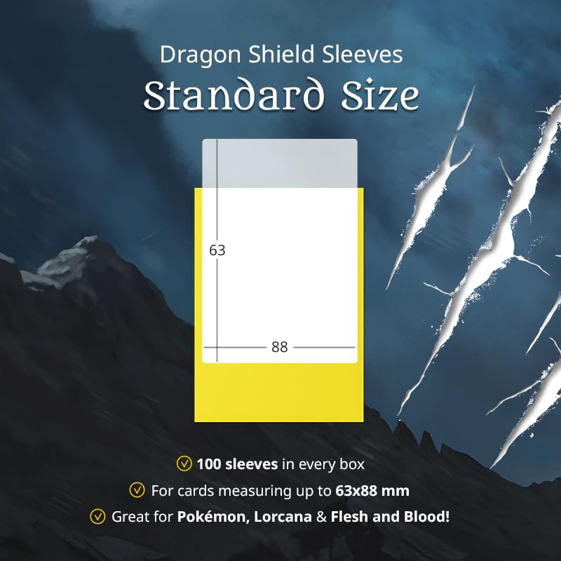 Arcane Tinmen ART11024 Sleeves: Dragon Shield Matte Jet (100) Standard Size 100pk-Jet, Black
