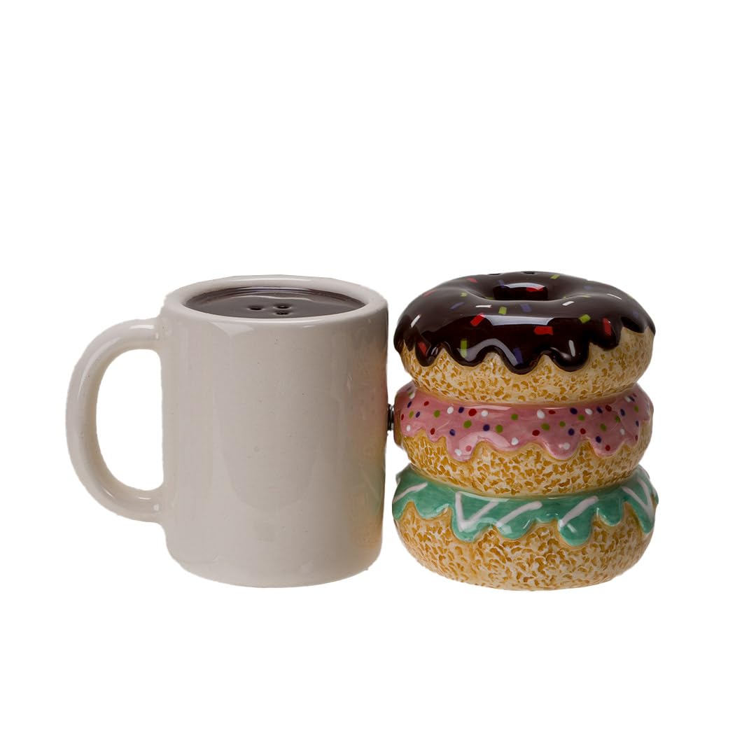 Pacific Giftware Morning Brew and Donut Shop Salt and Pepper Shakers