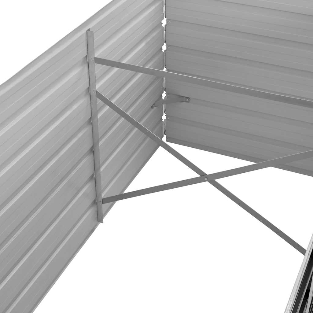 Galvanized Steel Raised Garden Bed, Anthracite Metal Planter Box for Outdoor Plants, 126 x 31.5 x 30.3 inch Rectangular, Durable Garden Beds for Vegetables, Herbs, Flowers Gardening Accessories