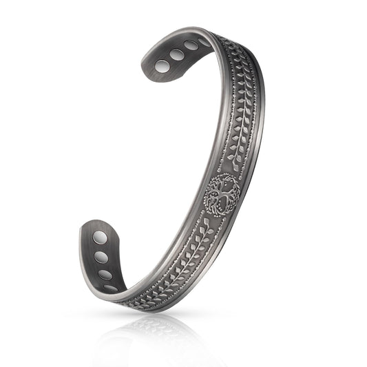 EnerCoppeX Copper Magnetic Bracelet for Women - Detox Jewelry with 3500 Gauss Magnet, Adjustable Cuff Bangle (Type-J)