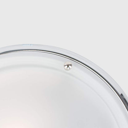 MiniSun | Modern Silver Chrome and Glass Flush Ceiling Light | Bath Ceiling Lights, Home Décor & Improvement Essential