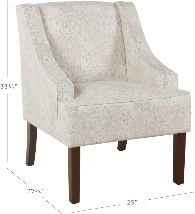 Homepop Home Decor | Upholstered Classic Swoop Arm Accent Chair | Accent Chairs