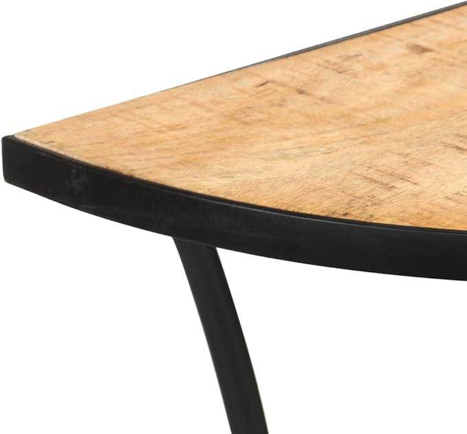 Solid Wood Side Table, Natural Finish Mango Accent Table, Nightstand