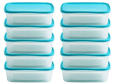 Checkmart [10 Packs Snap-On Airtight containers with Lids 1000ml (1 Litre) Food Storage Containers, Meal Prep containers with lids- Leak Proof Microwave Freezer Dishwasher Safe Reusable
