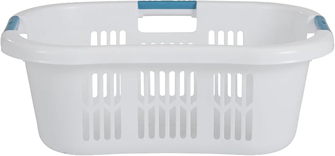 Rubbermaid Laundry Basket XL Hip-Hugger Basket 2.1-Bushel White Laundry