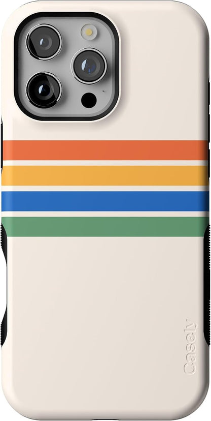 Casely iPhone 16 Pro Max Case | Blue Stripes | Sunday Best | Compatible with MagSafe | Bold Protective Design