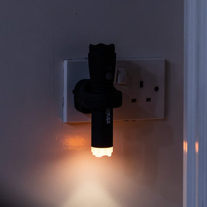 Xtralite NiteSafe 3-in-1 Rechargeable LED Torch, Night Light, and Automatic Power Failure Light – Induction Charging, Weatherproof, 80 Lumens – Energy Efficient for Home, Camping, and Emergencies