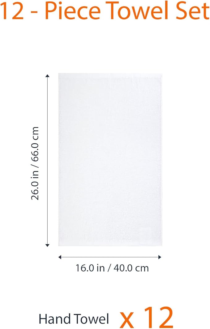 Amazon Basics Soft and Thick Cotton Hand Towels