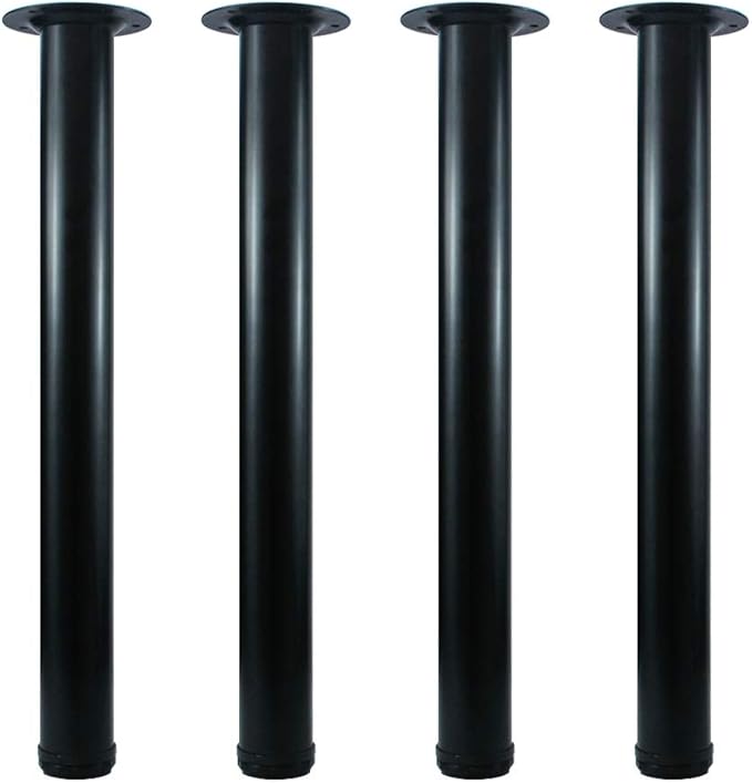 QLLY 22 inch Adjustable Metal Desk Legs, Heavy Duty Furniture Table Legs