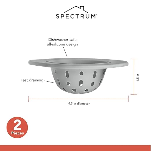 Spectrum Silicone Sink Strainer 2-Pack