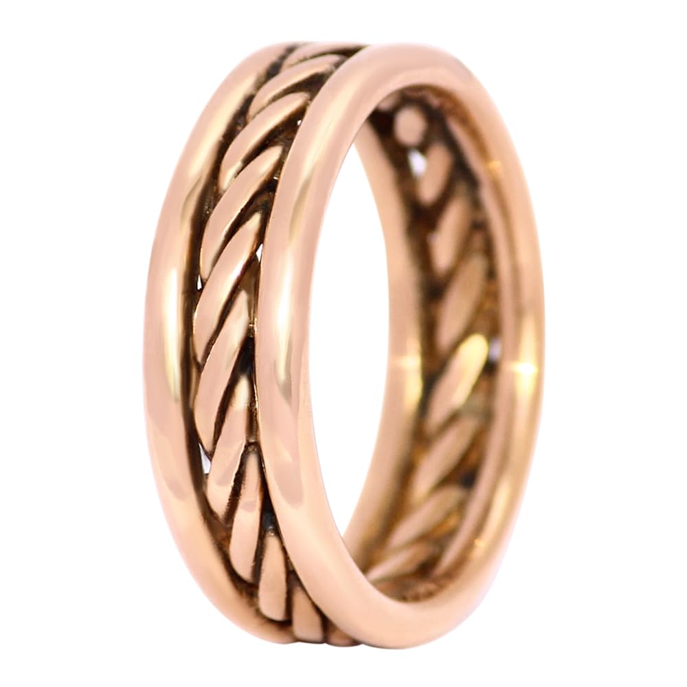 Krishnaa Jewels Pure Copper Classic HandCrafted Band Ring Gift Jewelry for Men and Women (4.5)