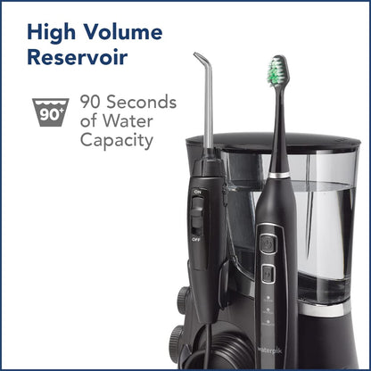 Waterpik Complete Care 5.0 Water Flosser + Sonic Electric Toothbrush, Black WP-862