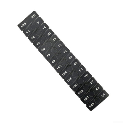 Gym Weight Stack Number Stickers for Fitness Equipment PP Plastic Labels for 15-195 lbs Training Weights Clear Marking for Quick Identification