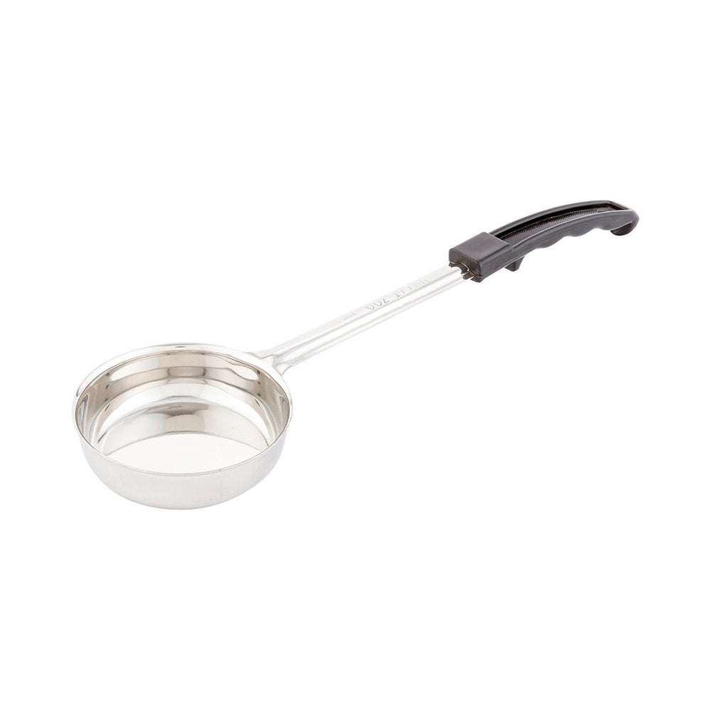Restaurantware Met Lux 6 Ounce Portion Ladle 1 With Black Handle Portion Serving Spoon - Does Not Corrode Dishwashable Stainless Steel Portion Control Serving Utensil Multipurpose