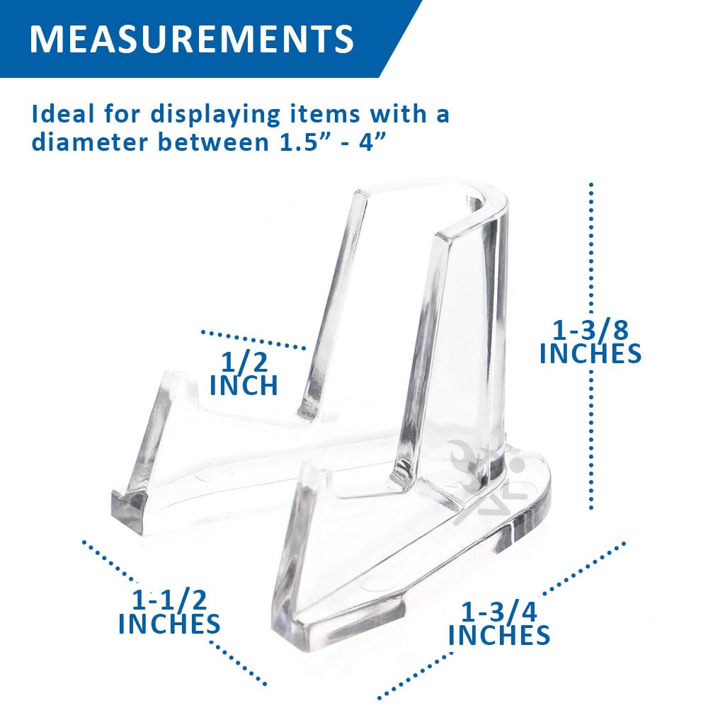 OnFireGuy Pocket Watch Lighter & Knife Display Stand Deluxe Easels 1/2” Shelf, Clear 25 Pack