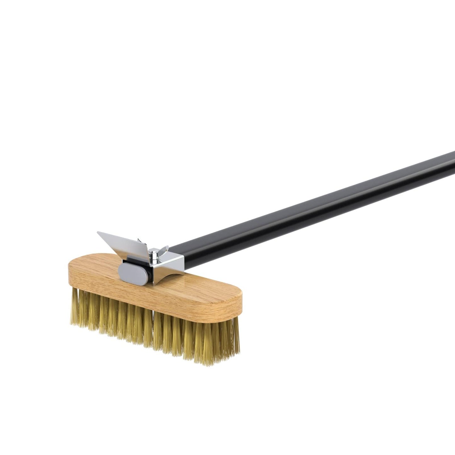 G.a HOMEFAVOR Pizza Oven Brush Stone Cleaner Brass Bristles & Steel Scraper Cleaning Tool With Detachable Long Handle For Oven BBQ Grill, Total Length 31.1'' or 46.5''