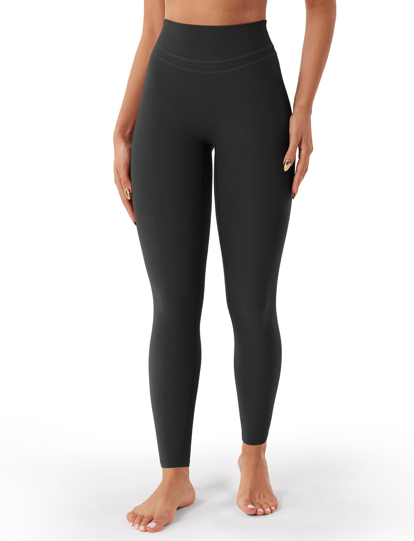 VOYJOY Womens Scrunch Workout Leggings Compression Butt Lifting Mid High Waist 26 Inches Seamless V Back Yoga Pants