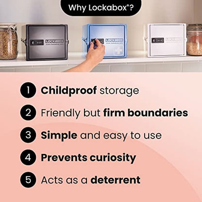 Lockabox One™ | Premium Lockable Medicine Box (A4-Sized) | Lightweight & Hygienic Medicine Lock Box | Made In Britain | External Size 31 x 21 x 17 cm (Medi Blue)