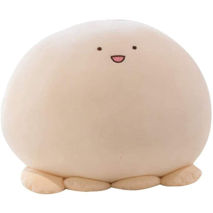 REFAHB 9 inch Cute Octopus Plush Stuffed Animal Body Pillow Fat Cartoon Cylindrical Body Pillows for Kids, Super Soft Hugging Toy Gifts for Bedding, Kids Sleeping Nap Kawaii Pillow, Whiteoctopus