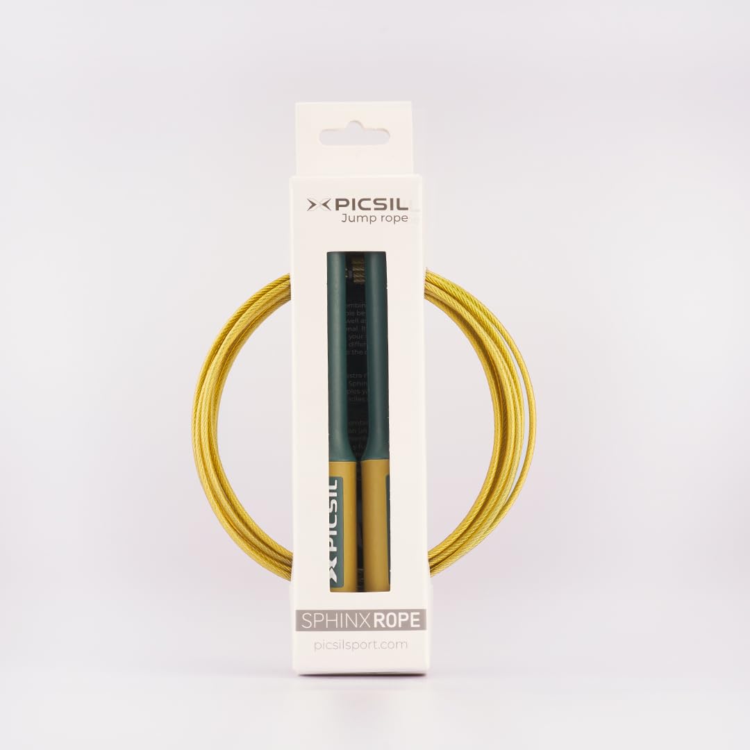 PICSIL Sphinx Rope, 360° Speed Jump Rope with Dual Bearing System, Fast, Lightweight Skipping Rope Made from ABS Plastic, Jump Ropes for Fitness, Boxing, and Conditioning, For All Ages (Dark green)