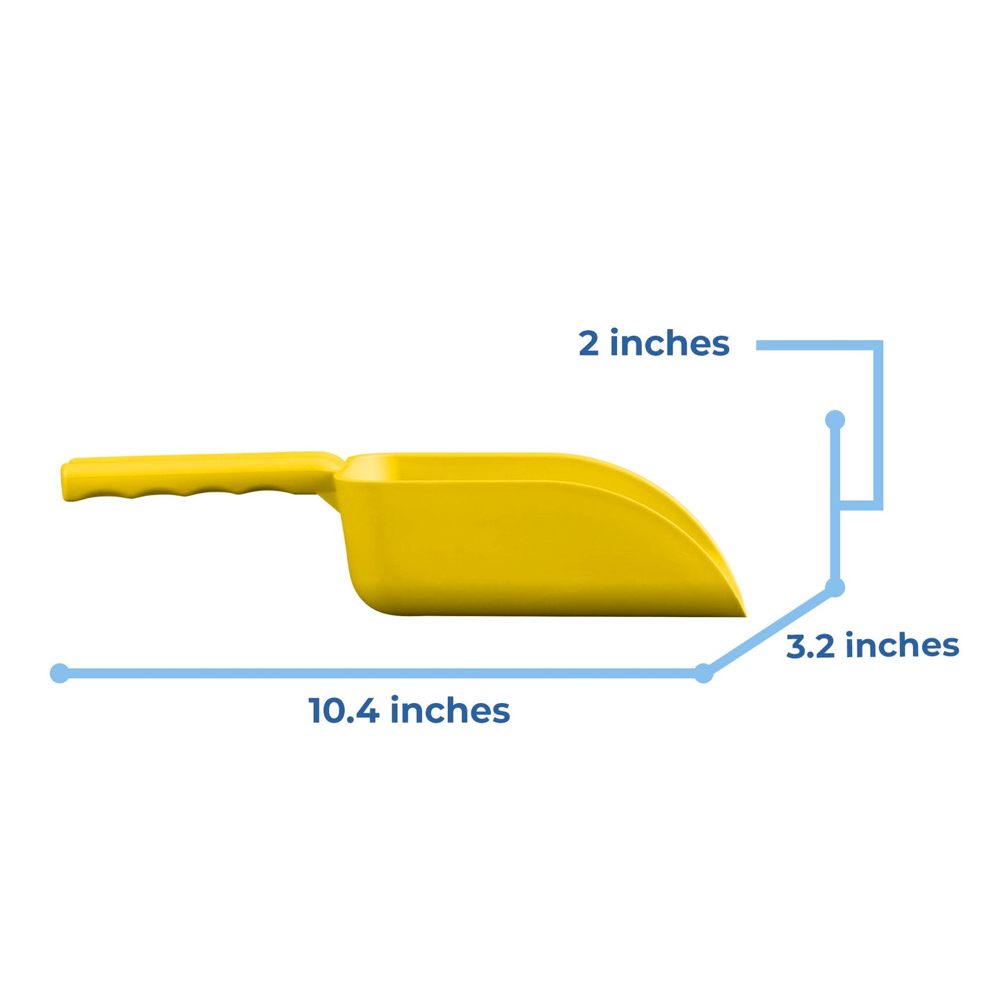 Vikan Remco 63006 Color-Coded Plastic Hand Scoop - BPA-Free Food-Safe Kitchen Utensils, Restaurant and Food Service Supplies, 16 oz, Yellow (Pack of 2)
