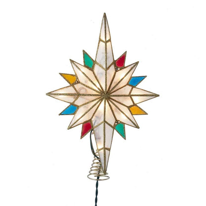 Kurt S. Adler 10-Light Bethlehem Capiz Star Multi-Tip Treetop