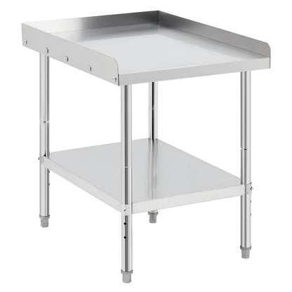 24 * 30 * 30inch Equipment Grill Stand Table, 400 Lbs Capacity Commercial Prep Table with Removable Baffle, NSF-Certified Stainless Steel Worktable, for Restaurant Kitchen Food Truck Outdoor BBQ