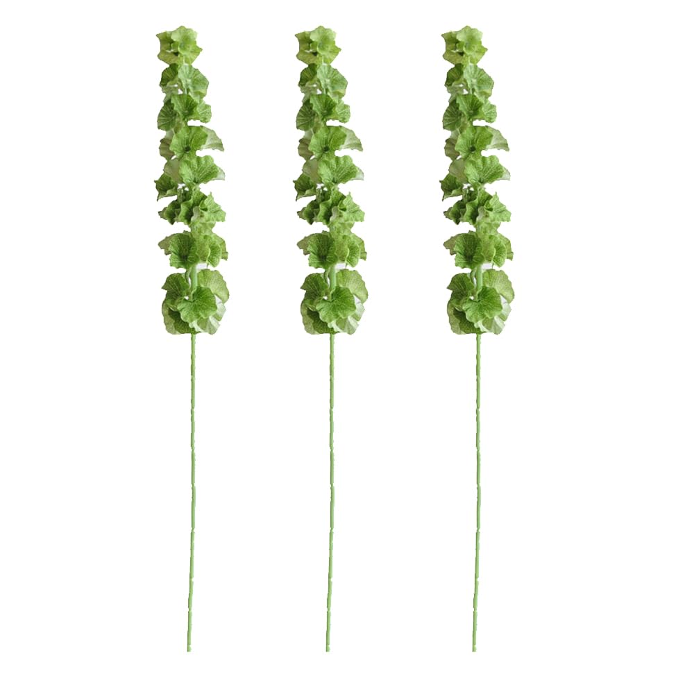 Doment 3Pcs Shell Leaf Artificial Flower Bell Grass Flower Bells of Ireland Long Stem Floral Arrangement Home Office Arrangements Indoor Outdoor Decoration