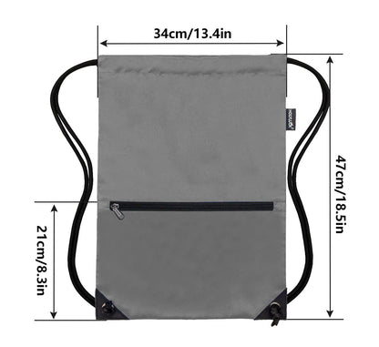HOLYLUCK Drawstring Backpack Bag Sport Gym Sackpack (dark grey)