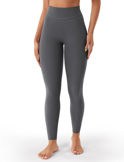 VOYJOY Womens Scrunch Workout Leggings Compression Butt Lifting Mid High Waist 26 Inches Seamless V Back Yoga Pants