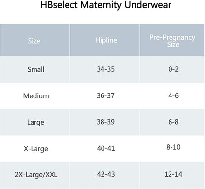 HBselect 6 Pack Womens Maternity Knickers Cotton Pregnancy Panties Under Bump Maternity Underwear
