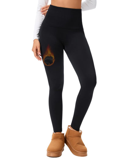 Hi Clasmix Fleece Lined Leggings Women - Seamless Thermal Winter High Waisted Tummy Control Thick Warm Yoga Pants