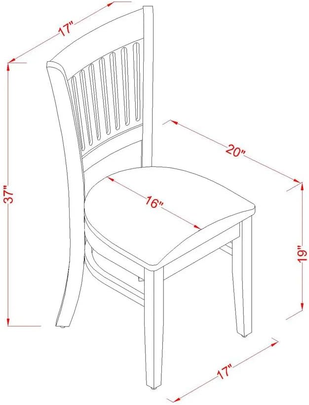 East West Furniture NDVA5-LWH-C 5 Piece Modern Dining Table Set Includes a
