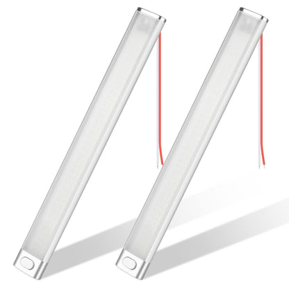 URAQT 12V LED Interior Lights Bar, 120 LED Universal Strip Light with On/Off Switch, 2 Pack Motorhome Interior Lights Ceiling Roof Lights Indoor for Camper Van Caravan RV Indoors Strip Light