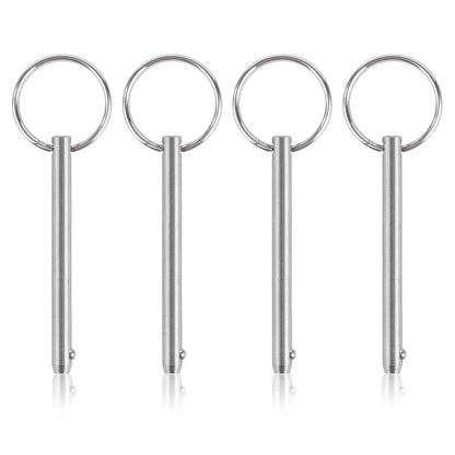 AMYSPORTS Bimini Quick Release Pin Stainless Deck Bimini Top Pins Steel Fitting Hardware Release Pin Boat SUS316 3'' 4Pcs