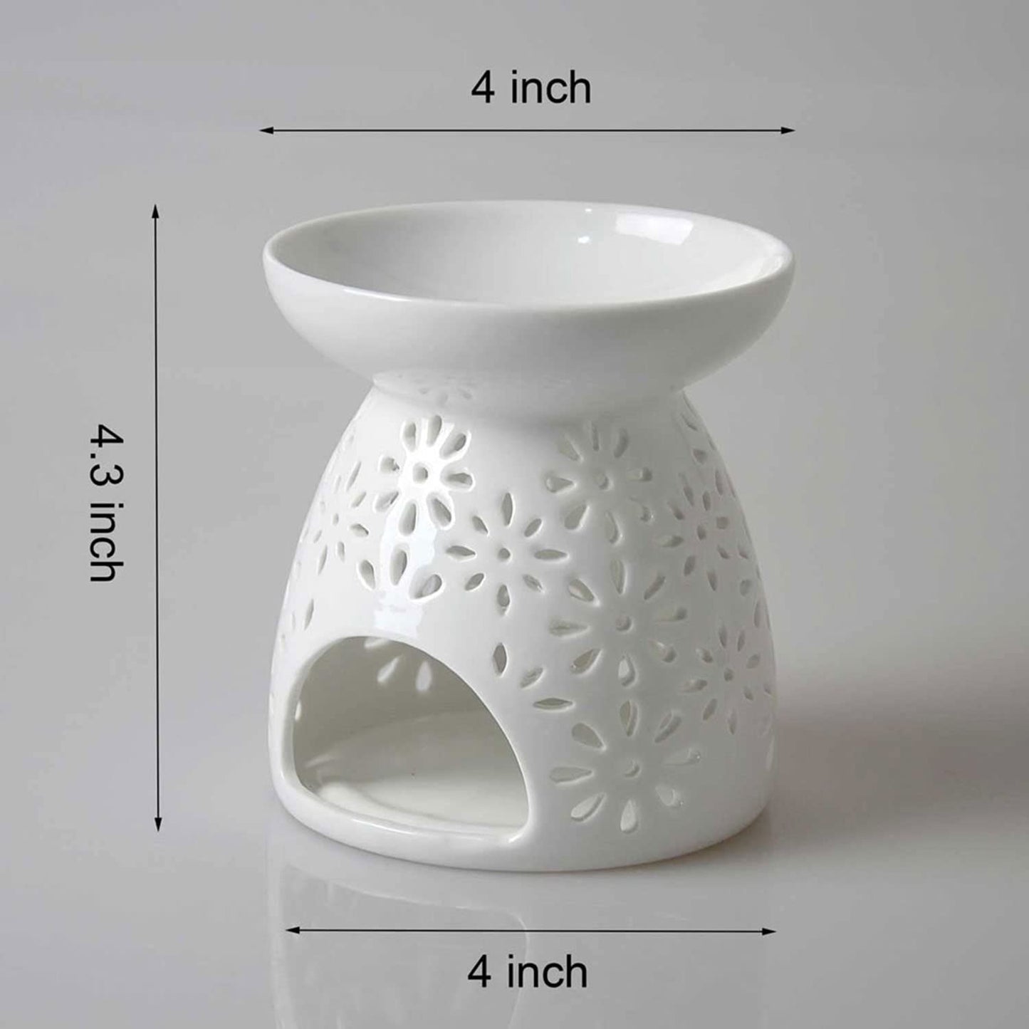 GENTI 2PCS Ceramic Tea Light Holder, Aromatherapy Oil Burner, Wax Warmer, Tealight Holder for Home Decor