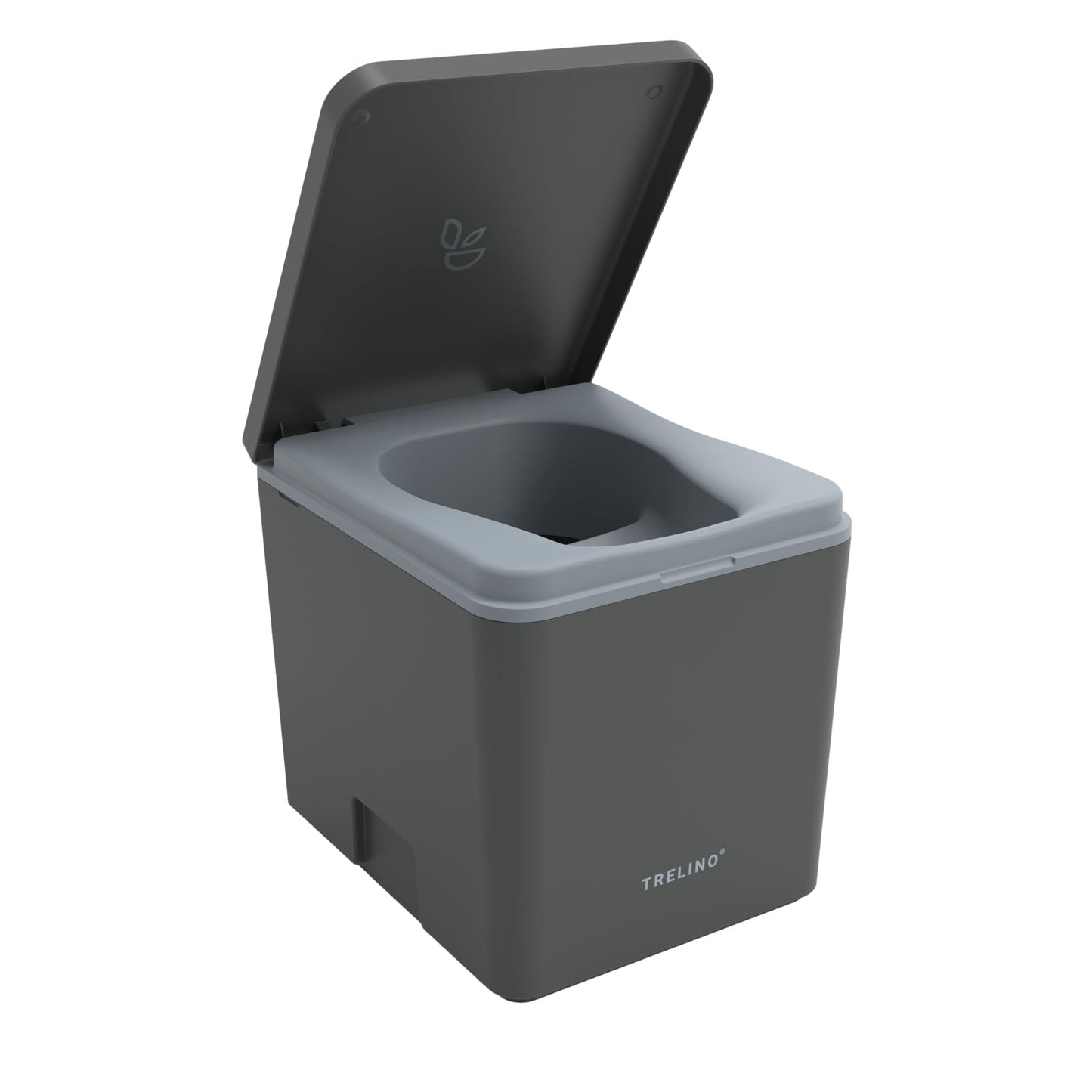 TRELINO Composting Toilet Evo M Gray, Portable Toilet for Camping & Outdoor, Odorless, 1.3 gal & 2.1 gal Capacity, 13 x 15.4 x 14.2 inches
