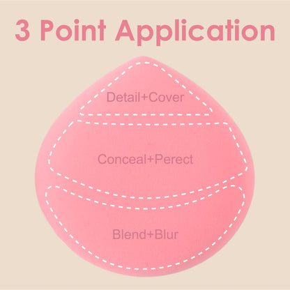 5Pcs Makeup Sponge For Foundation Concealer And Powder, Latex Free Blender Sponge For Natural And Easy Makeup Soft Long-lasting And Beginner-friendly, Green, Medium
