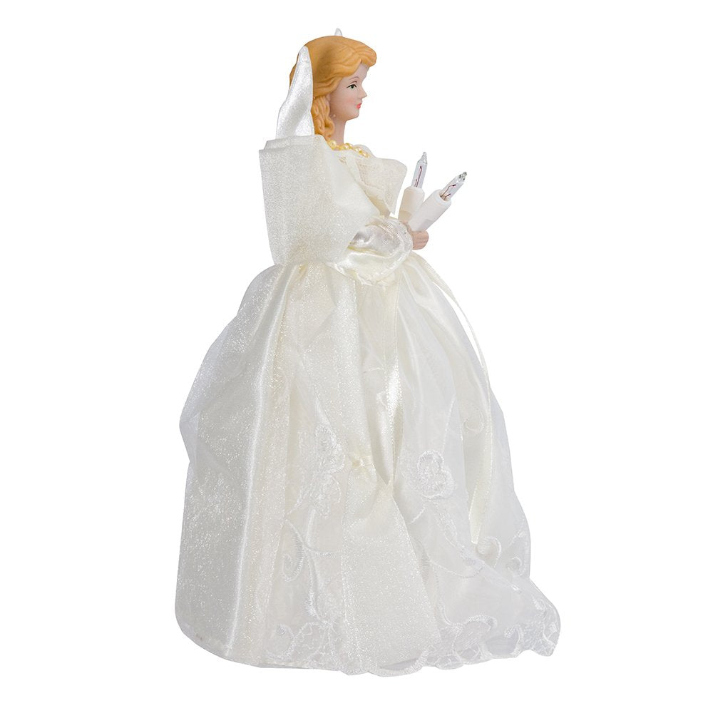 Kurt Adler 10-Inch UL 10-Light Gold/Ivory Angel Treetop