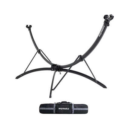 anymaka Set Up in 3 Seconds Adjustable Portable Aluminum Alloy Hammock Stand for Outside with Chair Mode & Lounge Mode up to 105'' (Hammock Stand Black)