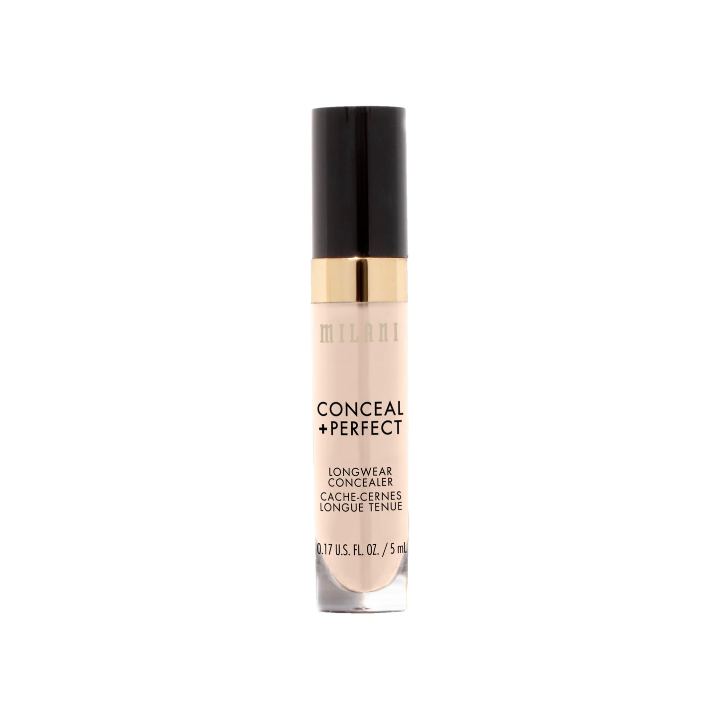 Milani Conceal + Perfect Longwear Concealer Full Coverage Infused with Hyaluronic Acid & Vitamin E, Cover Dark Circles, Blemishes & Skin Imperfections for Long-Lasting Wear - Light Nude