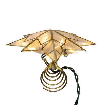 Kurt Adler 10 Lights LED Capiz Star Treetop